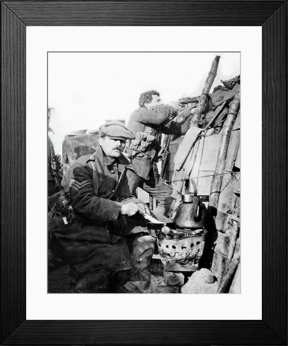 Framed Print : WW1 Tommies in a trench Framed Print : WW1 Tommies in a trench