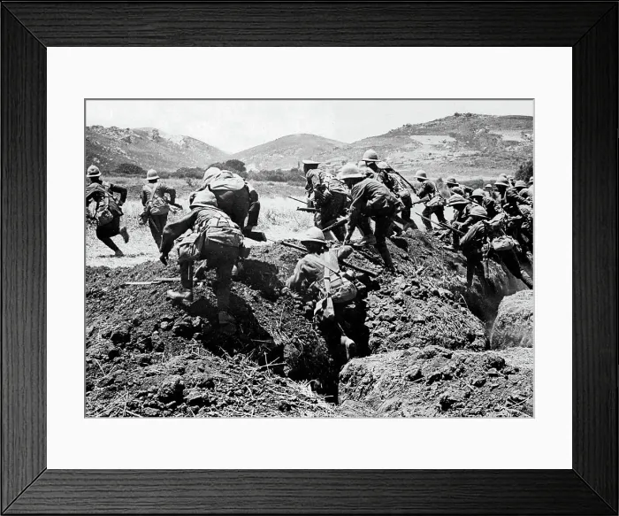 Framed Print : WW1 Royal Naval Division charge Framed Print : WW1 Royal Naval Division charge
