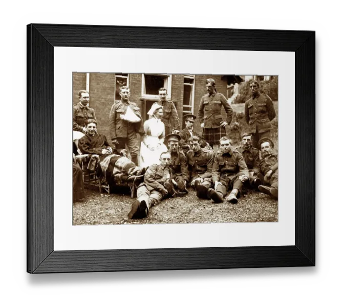 Framed Print : British Soldiers at Lewisham Hospital in WW1 Framed Print : British Soldiers at Lewisham Hospital in WW1