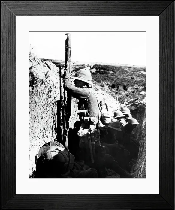 Framed Print : WW1 Dardanelles, using periscope in a trench Framed Print : WW1 Dardanelles, using periscope in a trench
