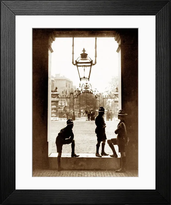 Framed Print : WW1 Scouts at a Red Cross depot Framed Print : WW1 Scouts at a Red Cross depot