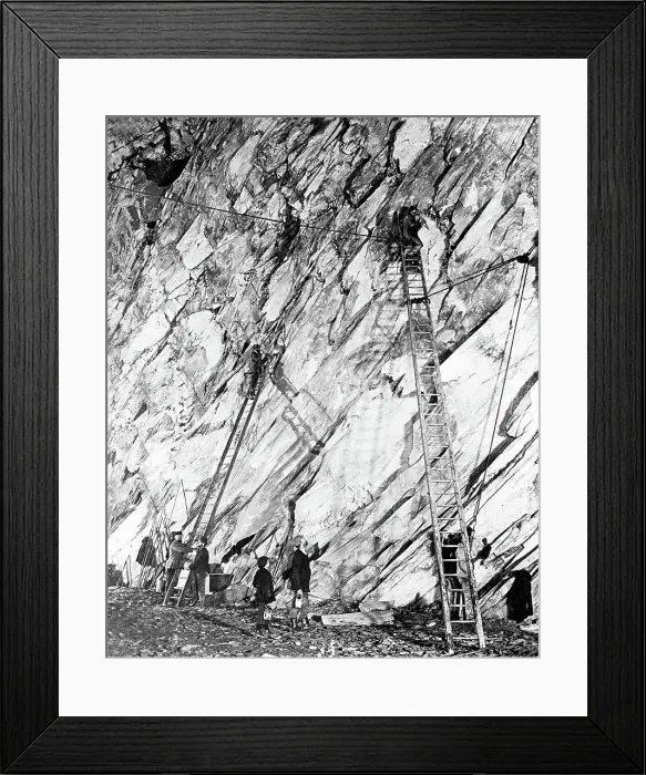 Framed Print : Llechwedd Slate Cavern Wales Victorian period Framed Print : Llechwedd Slate Cavern Wales Victorian period