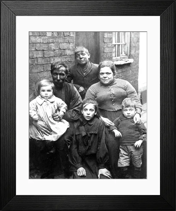Framed Print : A Coal Miner's Family early 1900s Framed Print : A Coal Miner's Family early 1900s