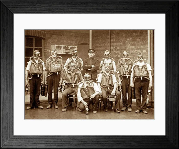Framed Print : Coal mine rescue team Framed Print : Coal mine rescue team