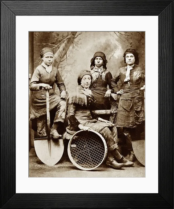 Framed Print : Women Miners Victorian period Framed Print : Women Miners Victorian period