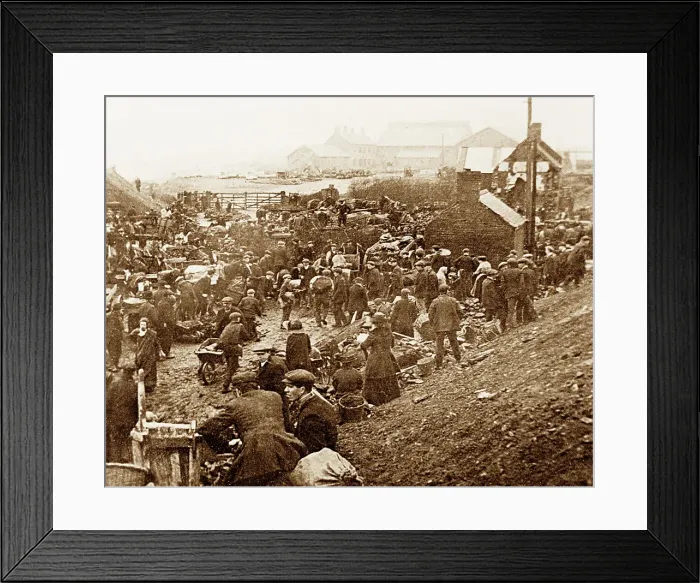 Framed Print : Striking miners at a coal mine Framed Print : Striking miners at a coal mine