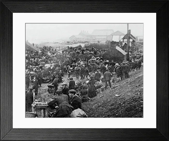 Framed Print : Striking Miners early 1900s Framed Print : Striking Miners early 1900s