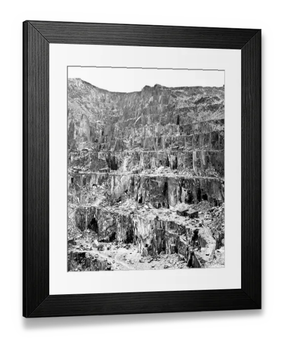 Framed Print : Penrhyn Slate Quarry Wales Victorian period Framed Print : Penrhyn Slate Quarry Wales Victorian period