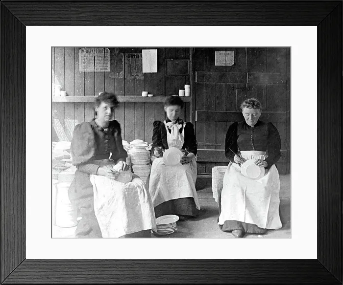 Framed Print : Sorting pottery in a pottery factory Framed Print : Sorting pottery in a pottery factory