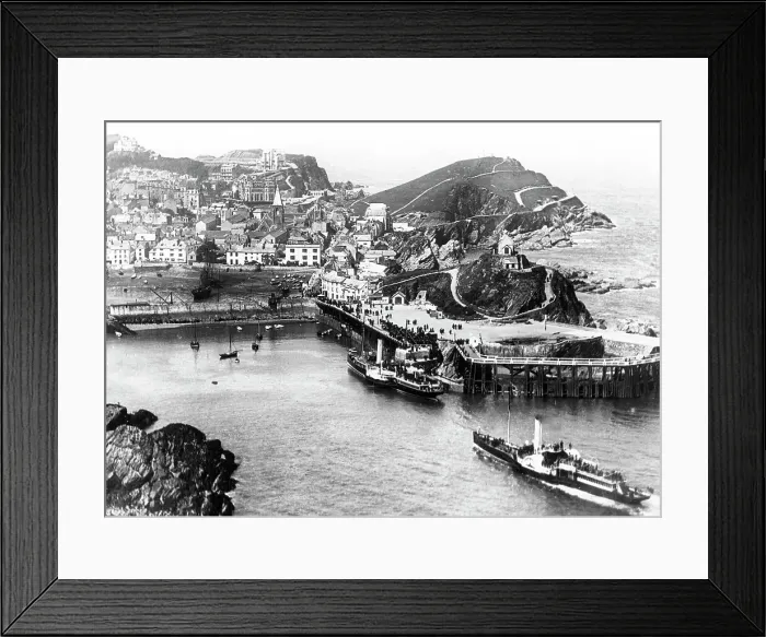 Framed Print : Ilfracome Harbour Victorian period Framed Print : Ilfracome Harbour Victorian period