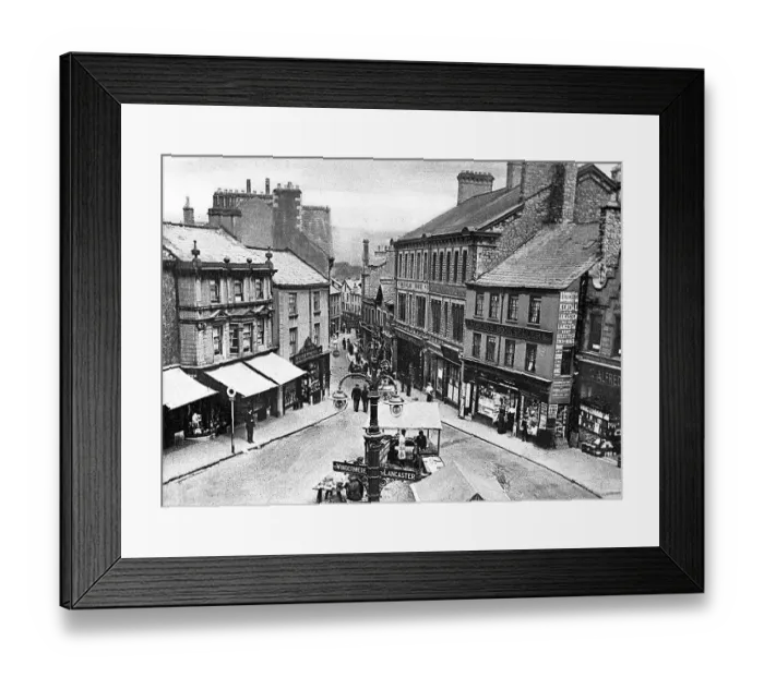 Framed Print : Finkle Street Kendal Victorian period Framed Print : Finkle Street Kendal Victorian period