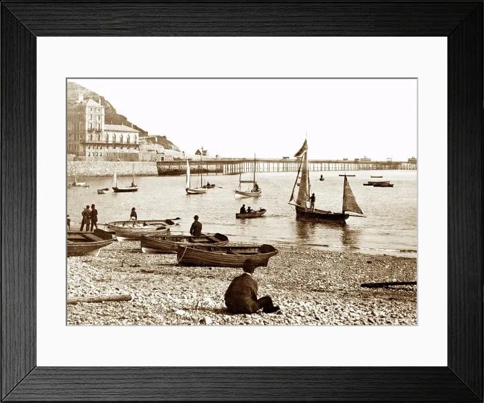Framed Print : Llandudno Beach and Pier Victorian period Framed Print : Llandudno Beach and Pier Victorian period