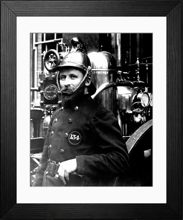 Framed Print : London Fireman Victorian period Framed Print : London Fireman Victorian period