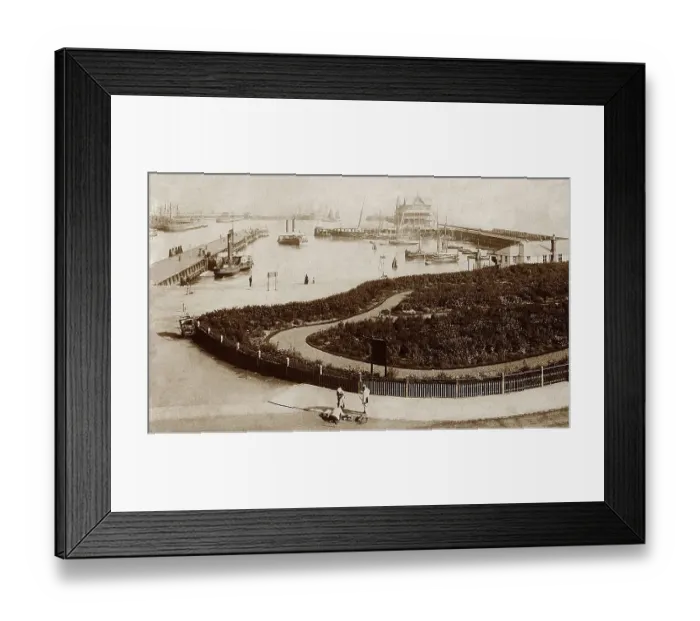 Framed Print : Lowestoft Pier and Gardens, Victorian period Framed Print : Lowestoft Pier and Gardens, Victorian period