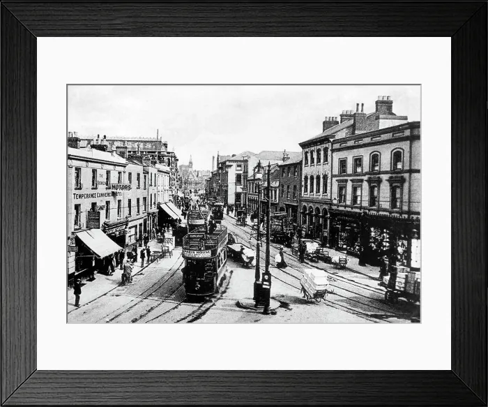 Framed Print : George Street Luton Edwardian period Framed Print : George Street Luton Edwardian period