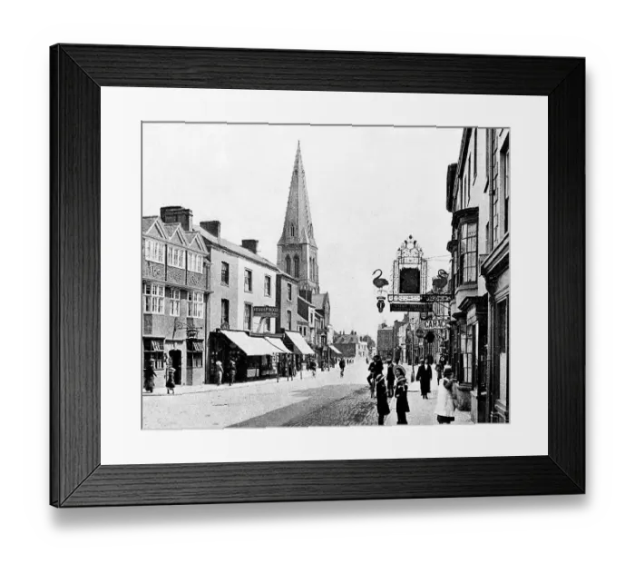 Framed Print : High Street, Market Harborough, Victorian period Framed Print : High Street, Market Harborough, Victorian period