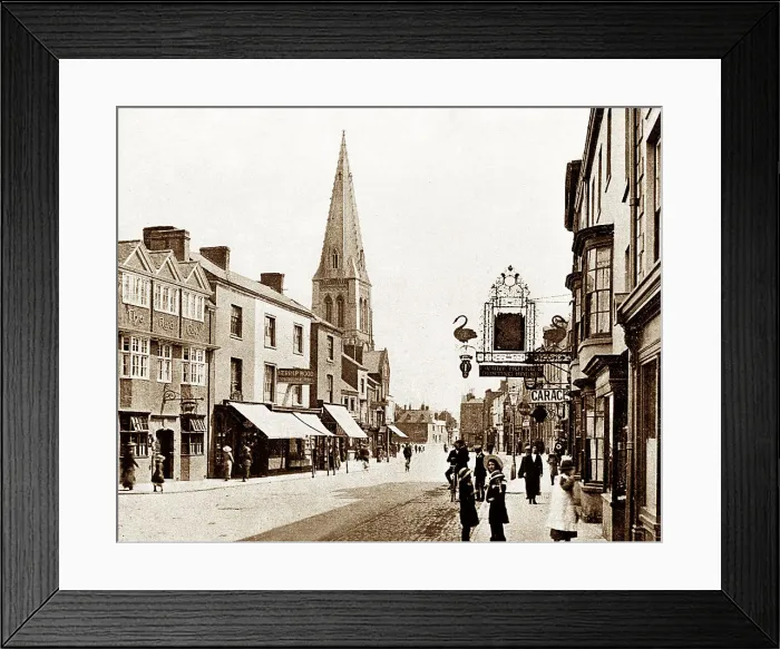 Framed Print : High Street, Market Harborough, Victorian period Framed Print : High Street, Market Harborough, Victorian period