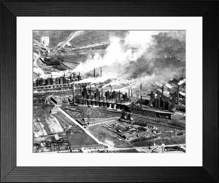 Framed Print : Middlesbrough Steel Works early 1900s Framed Print : Middlesbrough Steel Works early 1900s