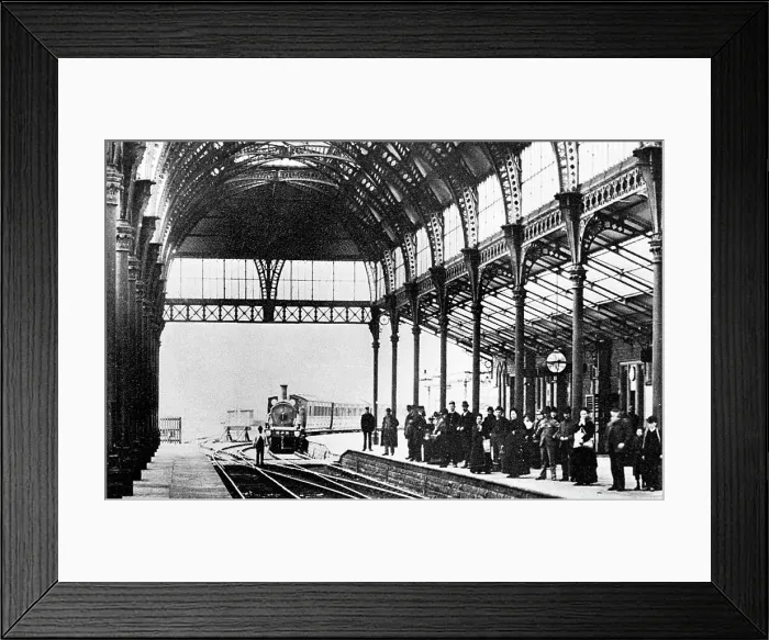 Framed Print : Morecambe Promenade Railway Station, Victorian period Framed Print : Morecambe Promenade Railway Station, Victorian period