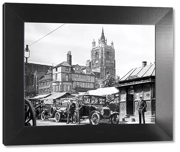 Norwich Market Place probably 1920s