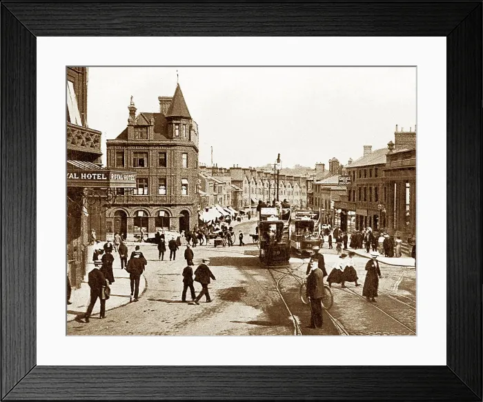 Framed Print : Prince of Wales Road, Norwich, early 1900s Framed Print : Prince of Wales Road, Norwich, early 1900s