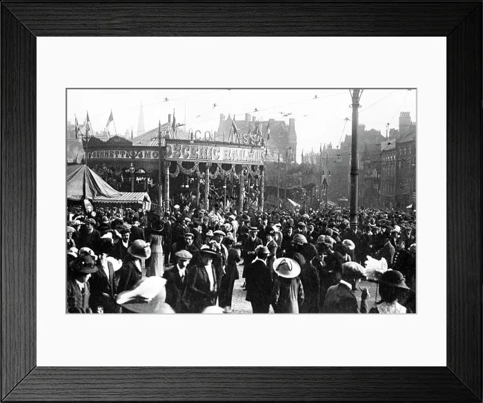 Framed Print : Nottingham Goose Fair Edwardian period Framed Print : Nottingham Goose Fair Edwardian period