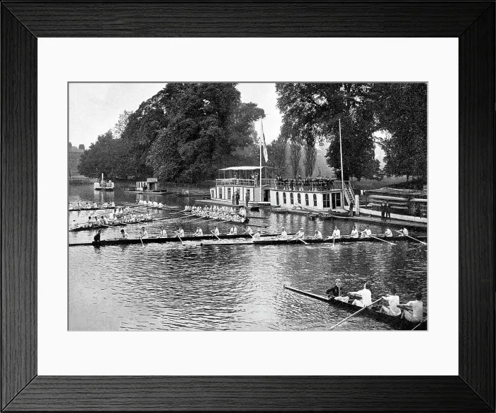 Framed Print : Oxford Eights on the River Thames Victorian period Framed Print : Oxford Eights on the River Thames Victorian period