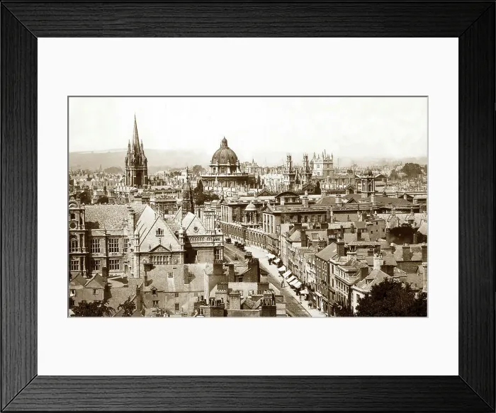 Framed Print : Panorama of Oxford, Victorian period Framed Print : Panorama of Oxford, Victorian period