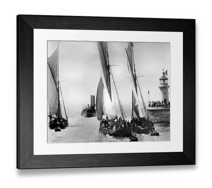 Framed Print : Ramsgate pleasure boats early 1900s Framed Print : Ramsgate pleasure boats early 1900s