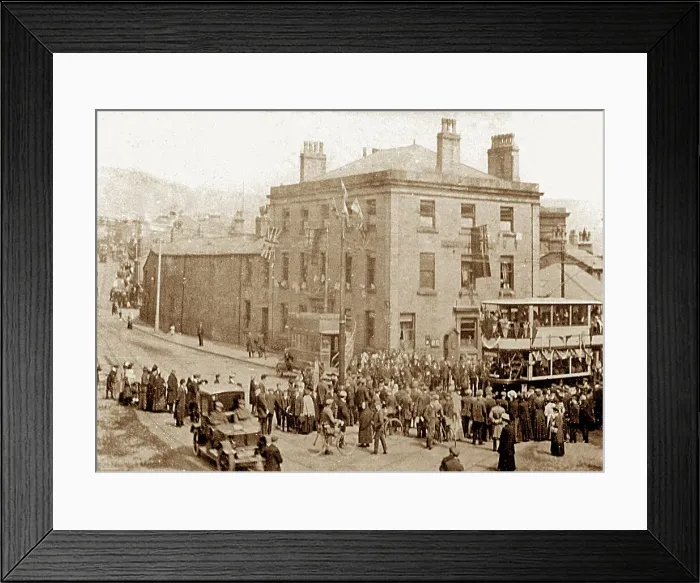 Framed Print : Rawtenstall - opening of electric tramway 1909 Framed Print : Rawtenstall - opening of electric tramway 1909
