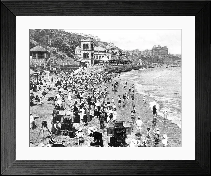 Framed Print : Scarborough Beach Children's Corner Victorian period Framed Print : Scarborough Beach Children's Corner Victorian period