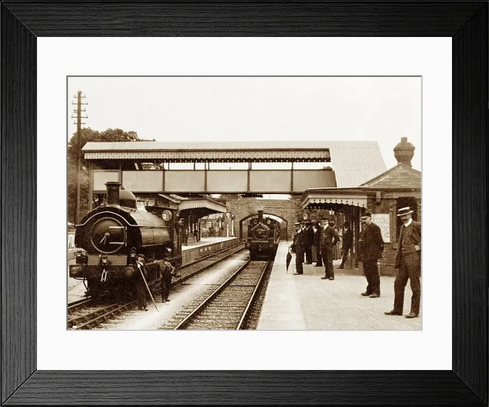 Framed Print : Shepton Mallet Railway Station, early 1900s Framed Print : Shepton Mallet Railway Station, early 1900s
