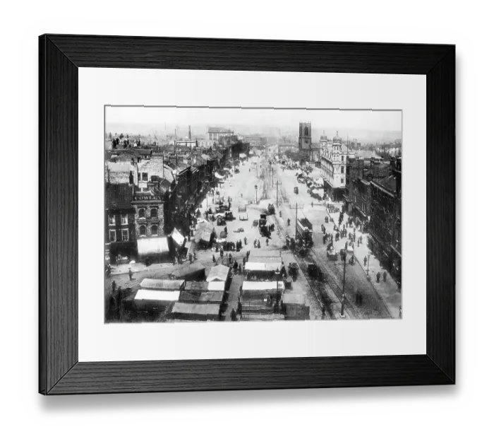 Framed Print : High Street Stockton-on-Tees Edwardian period Framed Print : High Street Stockton-on-Tees Edwardian period