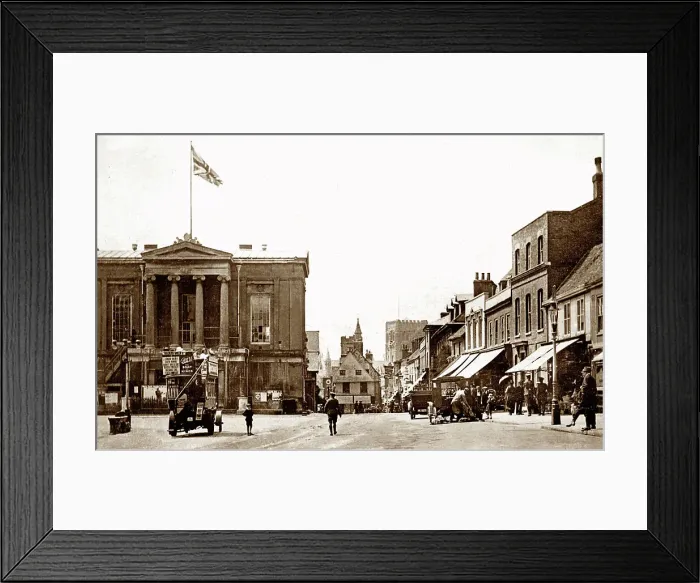 Framed Print : St. Albans Market Place early 1900s Framed Print : St. Albans Market Place early 1900s