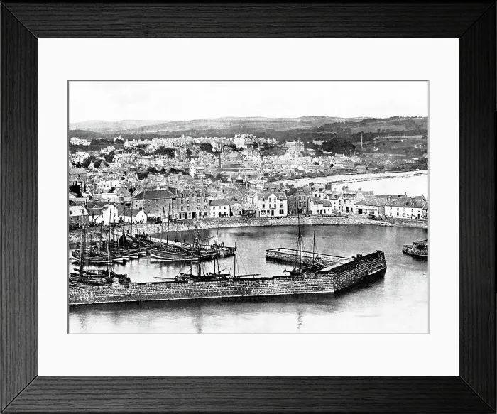 Framed Print : Stonehaven Harbour Victorian period Framed Print : Stonehaven Harbour Victorian period