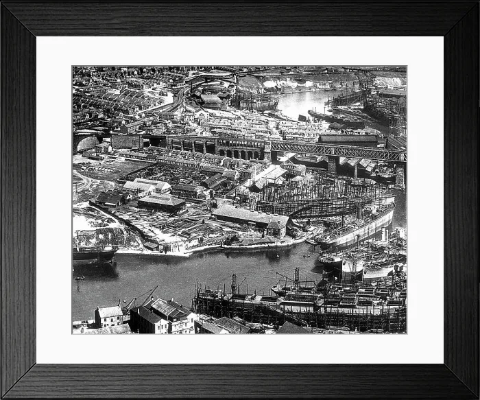 Framed Print : Sunderland ship yards probably 1920s Framed Print : Sunderland ship yards probably 1920s