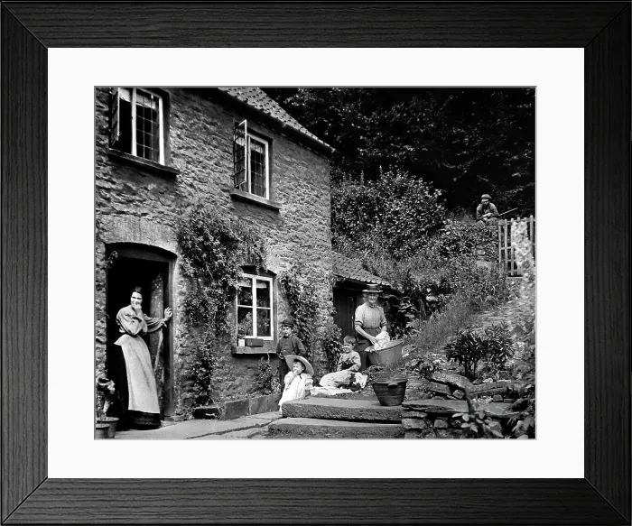 Framed Print : Tintern Cottage Victorian period Framed Print : Tintern Cottage Victorian period