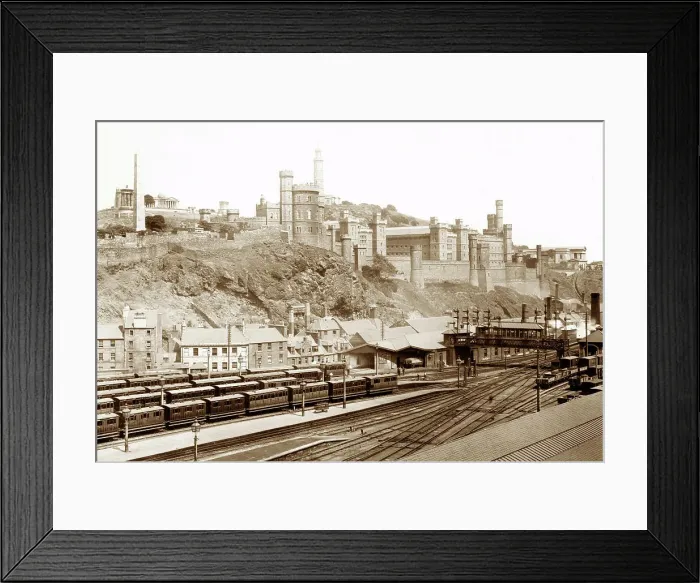 Framed Print : Calton Hill, Edinburgh, Victorian period Framed Print : Calton Hill, Edinburgh, Victorian period