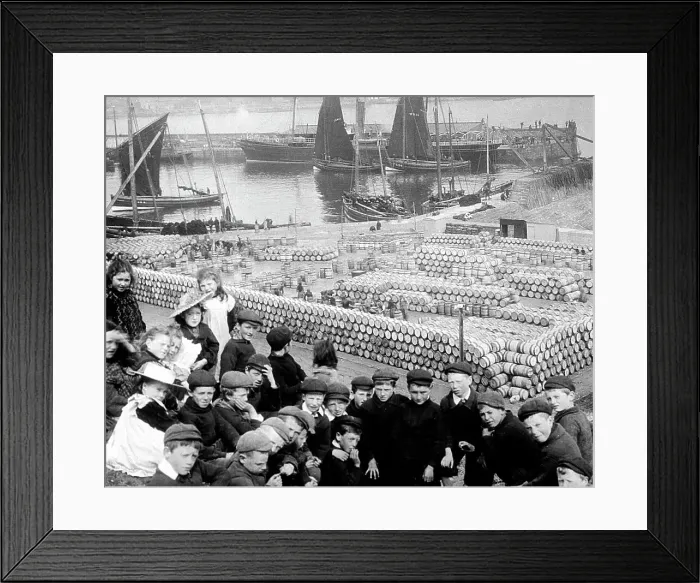 Framed Print : Wick Harbour Scotland Victorian period Framed Print : Wick Harbour Scotland Victorian period