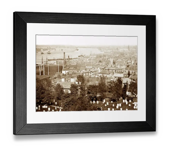 Framed Print : A panorama of Woolwich, Victorian period Framed Print : A panorama of Woolwich, Victorian period