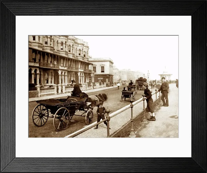 Framed Print : Worthing Parade, Victorian period Framed Print : Worthing Parade, Victorian period