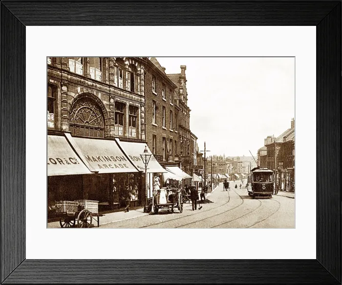 Framed Print : Standishgate, Wigan, early 1900s Framed Print : Standishgate, Wigan, early 1900s