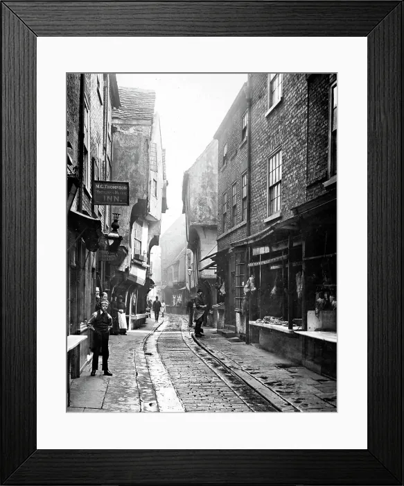 Framed Print : York shops in 1880 Framed Print : York shops in 1880