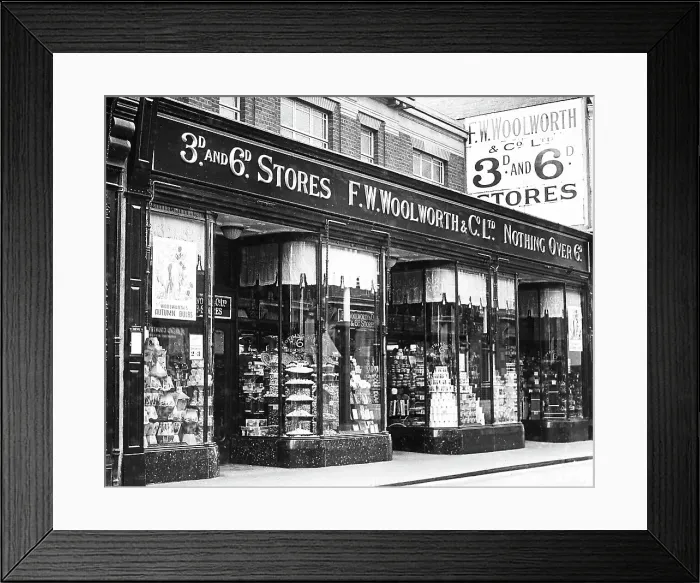 Framed Print : Woolworths store, possibly 1930s