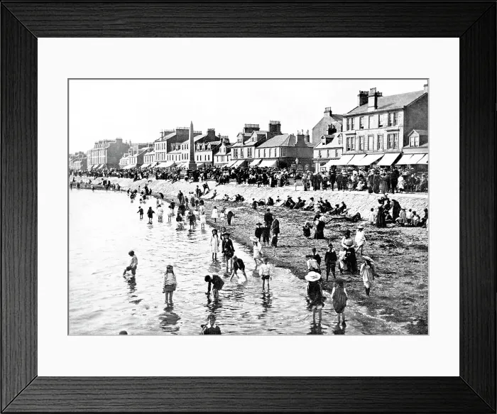 Framed Print : Helensburgh beach and promenade Victorian period Framed Print : Helensburgh beach and promenade Victorian period