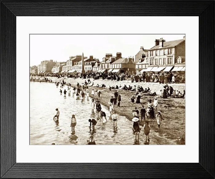 Framed Print : Helensburgh beach, Scotland, Victorian period Framed Print : Helensburgh beach, Scotland, Victorian period