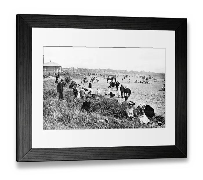 Framed Print : The Beach Carnoustie Edwardian period Framed Print : The Beach Carnoustie Edwardian period