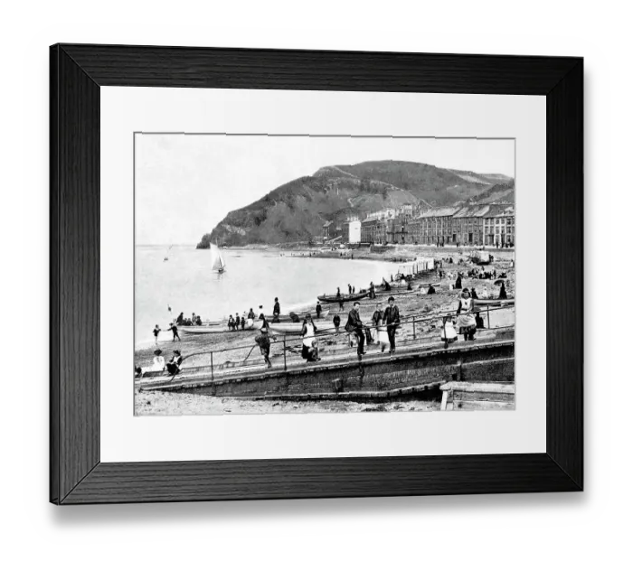 Framed Print : Aberystwyth beach early 1900s Framed Print : Aberystwyth beach early 1900s