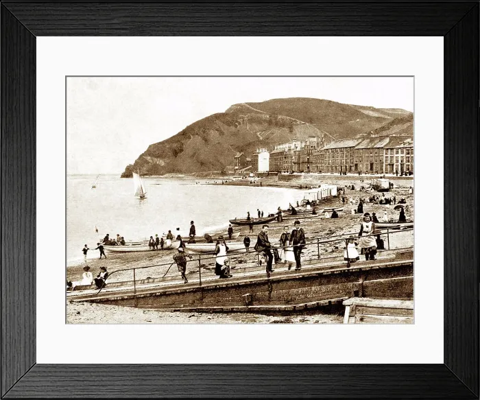 Framed Print : Aberystwyth beach, early 1900s Framed Print : Aberystwyth beach, early 1900s