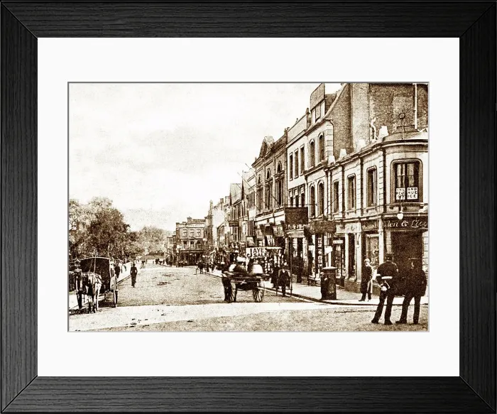 Framed Print : High Street, Aldershot, early 1900s Framed Print : High Street, Aldershot, early 1900s